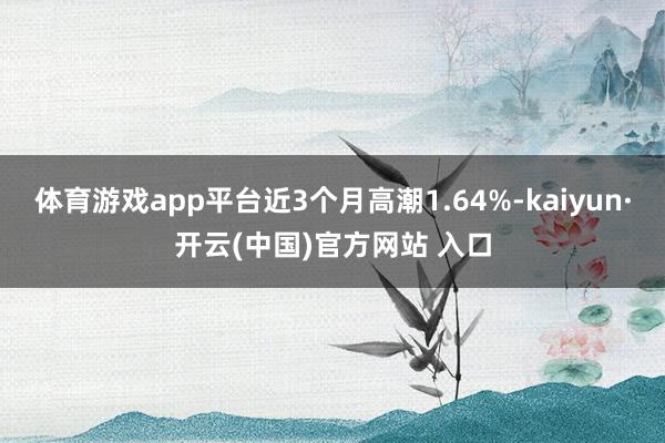 体育游戏app平台近3个月高潮1.64%-kaiyun·开云(中国)官方网站 入口