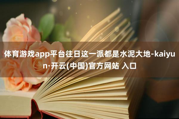 体育游戏app平台往日这一派都是水泥大地-kaiyun·开云(中国)官方网站 入口