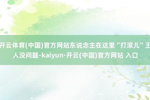 开云体育(中国)官方网站东说念主在这里“打滚儿”王人没问题-kaiyun·开云(中国)官方网站 入口