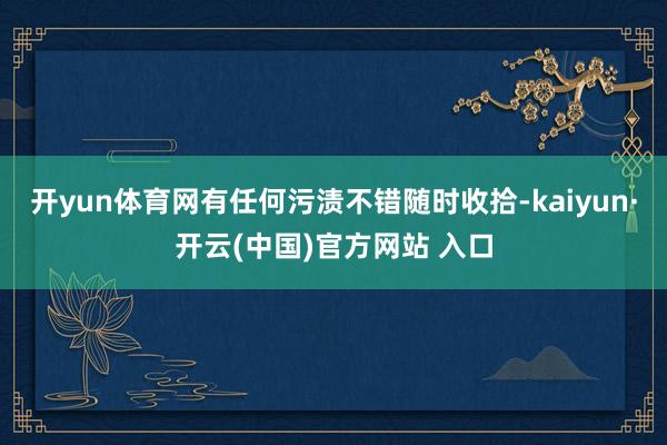 开yun体育网有任何污渍不错随时收拾-kaiyun·开云(中国)官方网站 入口