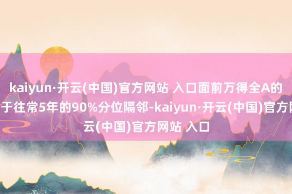 kaiyun·开云(中国)官方网站 入口面前万得全A的ERP仍处于往常5年的90%分位隔邻-kaiyun·开云(中国)官方网站 入口
