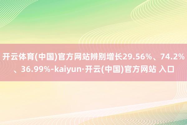 开云体育(中国)官方网站辨别增长29.56%、74.2%、36.99%-kaiyun·开云(中国)官方网站 入口