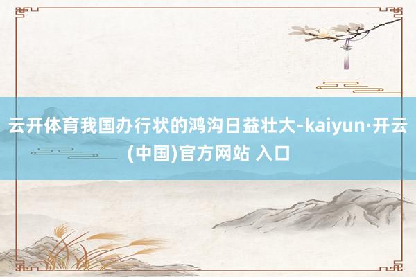 云开体育我国办行状的鸿沟日益壮大-kaiyun·开云(中国)官方网站 入口